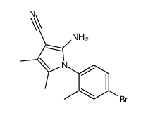 2-Amino-1-(4-bromo-2-methylphenyl)-4,5-dimethyl-1H-pyrrole-3-carb onitrile Structure