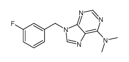 9-[(3-fluorophenyl)methyl]-N,N-dimethylpurin-6-amine结构式