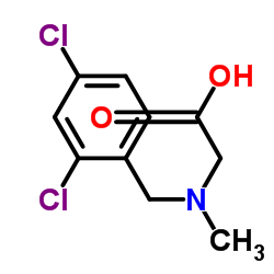 N-(2,4-Dichlorobenzyl)-N-methylglycine结构式