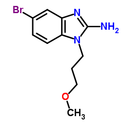 5-溴-1-(3-甲氧基丙基)-1H-苯并[d]咪唑-2-胺结构式