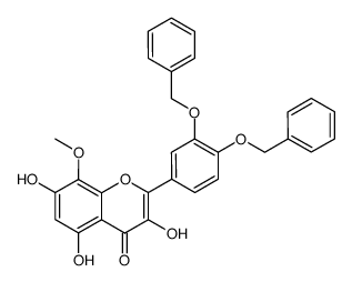 2-(3,4-bis(benzyloxy)phenyl)-3,5,7-trihydroxy-8-methoxy-4H-chromen-4-one Structure