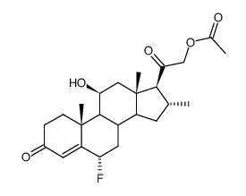 6α-Fluor-11β-hydroxy-21-acetoxy-16α-methyl-4-pregnen-3,20-dion Structure