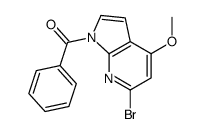 (6-Bromo-4-methoxy-1H-pyrrolo[2,3-b]pyridin-1-yl)(phenyl)methanon e结构式