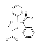 (2-methoxy-2-((2-methoxy-2-oxoethyl)thio)-1,2-diphenylethylidene)azinate Structure