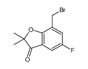 7-(bromomethyl)-5-fluoro-2,2-dimethyl-benzofuran-3-one结构式