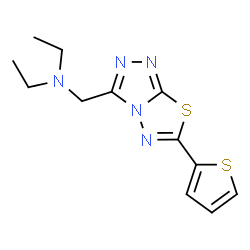 N-ethyl-N-{[6-(thiophen-2-yl)[1,2,4]triazolo[3,4-b][1,3,4]thiadiazol-3-yl]methyl}ethanamine结构式