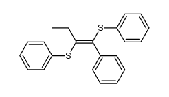 (E)-1-phenyl-1,2-bis(phenylthio)but-1-ene Structure