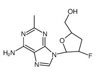 9-(2,3-Dideoxy-2-fluoro-β-D-threo-pentofuranosyl)-2-methyl-9H-purine-6-amine结构式