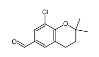 8-chloro-2,2-dimethyl-3,4-dihydro-2H-chromene-6-carbaldehyde Structure