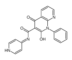 1,8-Naphthyridine-3-carboxamide, 1,2-dihydro-4-hydroxy-2-oxo-1-phenyl- N-4-pyridinyl-, hydrate (5:3)结构式