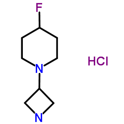 1-(Azetidin-3-yl)-4-fluoropiperidine hydrochloride结构式