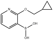 2-(环丙基甲氧基)吡啶-3-硼酸结构式