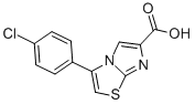 3-(4-chlorophenyl)imidazo[2,1-b]thiazole-6-carboxylic acid structure