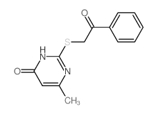 6-methyl-2-phenacylsulfanyl-1H-pyrimidin-4-one structure