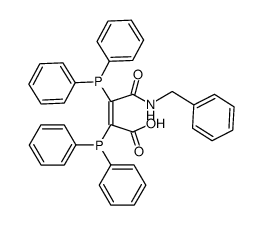 cis-1-carboxy-2-(N-benzylcarbamoyl)-1,2-bis(diphenylphosphino)ethene结构式