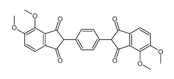 2-[4-(4,5-dimethoxy-1,3-dioxoinden-2-yl)phenyl]-4,5-dimethoxyindene-1,3-dione结构式