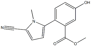 methyl 2-(5-cyano-1-methyl-1H-pyrrol-2-yl)-5-hydroxybenzoate结构式