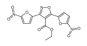 ethyl 3,5-bis(5-nitrofuran-2-yl)-1,2-oxazole-4-carboxylate Structure