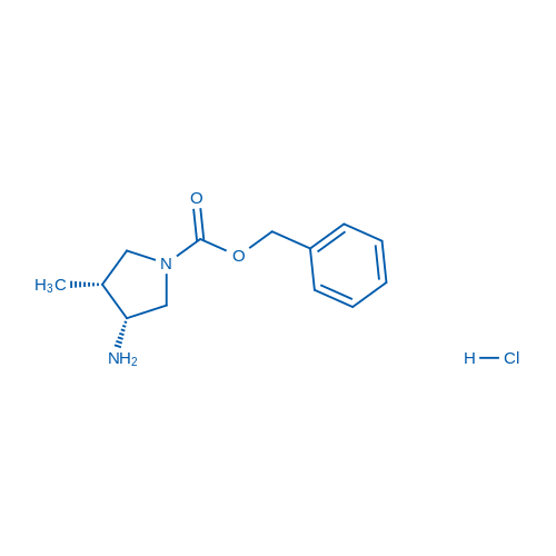 (3R,4R)-3-氨基-4-甲基吡咯烷-1-羧酸苄酯盐酸盐图片