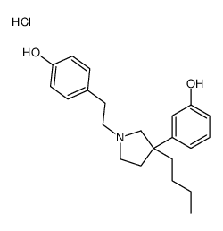 3-[3-butyl-1-[2-(4-hydroxyphenyl)ethyl]pyrrolidin-3-yl]phenol,hydrochloride结构式