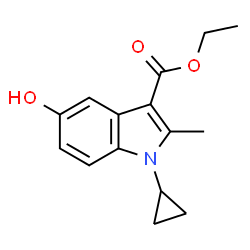 Ethyl 1-cyclopropyl-5-hydroxy-2-methyl-1H-indole-3-carboxylate结构式