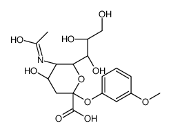 (2R,4S,5R,6R)-5-acetamido-4-hydroxy-2-(3-methoxyphenoxy)-6-[(1R,2R)-1,2,3-trihydroxypropyl]oxane-2-carboxylic acid结构式