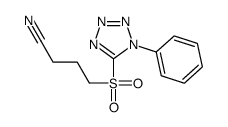 4-(1-phenyltetrazol-5-yl)sulfonylbutanenitrile Structure