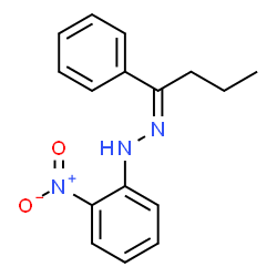 1-(2-nitrophenyl)-2-(1-phenylbutylidene)hydrazine Structure