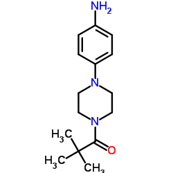 4-[4-(2,2-DIMETHYLPROPANOYL)PIPERAZIN-1-YL]ANILINE Structure