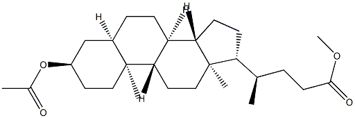 3α-Acetoxy-5β-cholan-24-oic acid methyl ester结构式