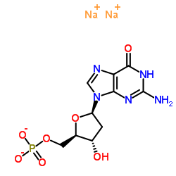 Disodium 2'-deoxy-5'-O-phosphonatoguanosine Structure