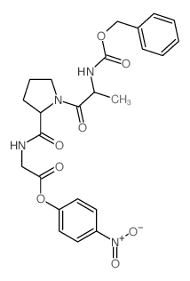 Glycine,N-[1-[N-[(phenylmethoxy)carbonyl]-L-alanyl]-L-prolyl]-, 4-nitrophenyl ester(9CI)结构式