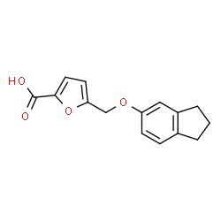 5-[(2,3-dihydro-1H-inden-5-yloxy)methyl]furan-2-carboxylic acid structure