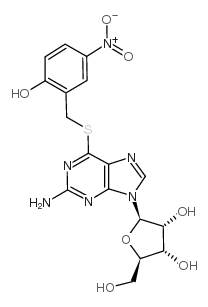 s-(2-hydroxy-5-nitrobenzyl)-6-thioguanosine structure