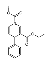 ethyl 1-methoxycarbonyl-4-phenyl-1,4-dihydropyridine-3-carboxylate结构式