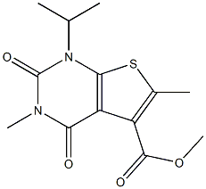 methyl 1-isopropyl-3,6-dimethyl-2,4-dioxo-1,2,3,4-tetrahydrothieno[2,3-d]pyrimidine-5-carboxylate Structure