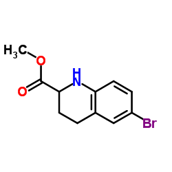 6-bromo-1,2,3,4-tetrahydro-quinoline-2-carboxylic acid methyl ester structure