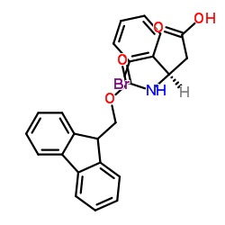 (R)-3-((((9H-FLUOREN-9-YL)METHOXY)CARBONYL)AMINO)-3-(2-BROMOPHENYL)PROPANOIC ACID Structure