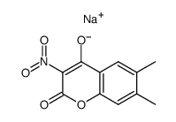 6,7-Dimethyl-4-hydroxy-3-nitrocoumarin sodium salt结构式