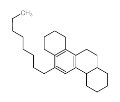 Chrysene,1,2,3,4,4a,7,8,9,10,11,12,12a-dodecahydro-6-octyl- Structure