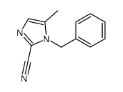 1-benzyl-5-methylimidazole-2-carbonitrile结构式
