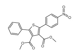 dimethyl 2-(4-nitrophenyl)-5-phenylthiophene-3,4-dicarboxylate Structure