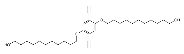 11-[2,5-diethynyl-4-(11-hydroxyundecoxy)phenoxy]undecan-1-ol结构式