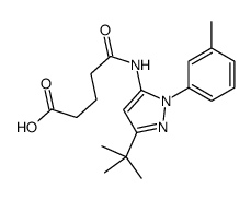 5-[[5-tert-butyl-2-(3-methylphenyl)pyrazol-3-yl]amino]-5-oxopentanoic acid结构式