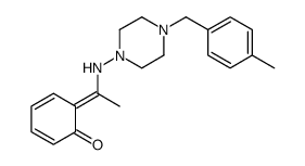 (6Z)-6-[1-[[4-[(4-methylphenyl)methyl]piperazin-1-yl]amino]ethylidene]cyclohexa-2,4-dien-1-one结构式