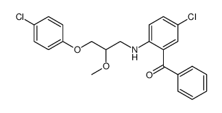 {5-Chloro-2-[3-(4-chloro-phenoxy)-2-methoxy-propylamino]-phenyl}-phenyl-methanone Structure