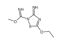 5-ethoxy-3-imino-3H-[1,2,4]thiadiazole-2-carboximidic acid methyl ester Structure