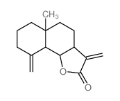 Naphtho[1,2-b]furan-2(3H)-one,decahydro-5a-methyl-3,9-bis(methylene)-, (3aR,5aR,9aS,9bS)- structure