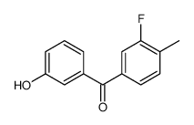 (3-fluoro-4-methylphenyl)-(3-hydroxyphenyl)methanone Structure