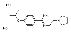 [amino-(4-propan-2-yloxyphenyl)methylidene]-(2-pyrrolidin-1-ium-1-ylethyl)azanium,dichloride Structure